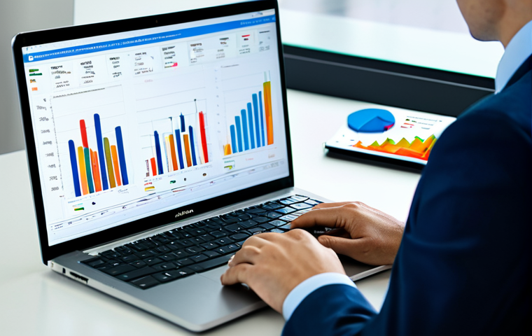 A professional in the tourism industry, fully clothed in a modest business suit, seated at a desk in a modern, brightly lit office. The subject is focused on a laptop screen displaying market data and analytics relevant to the Russian tourism sector, with clear charts and graphs. Their hands are naturally placed on the keyboard, well-formed, showing proper finger count. The scene conveys diligence, analytical skill, and adaptation to digital tools. The background features a blurred, contemporary office environment. Professional photography, high resolution, soft lighting, natural body proportions. safe for work, appropriate content, fully clothed, professional dress, perfect anatomy, correct proportions, natural pose.